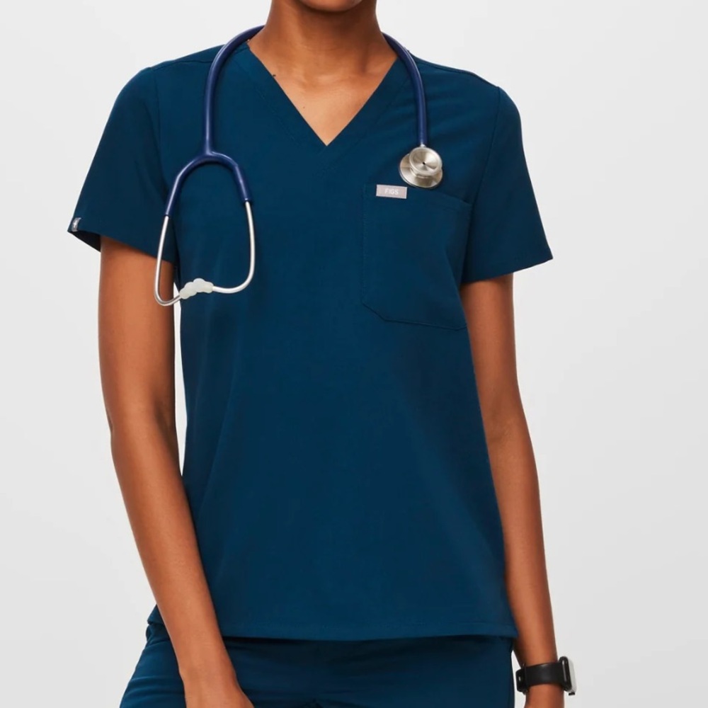 Figs Deep Reef Catarina Scrub Top size XS